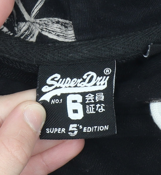 Superdry Men's Black Osaka 6 Graphic Pullover Hoodie Size S