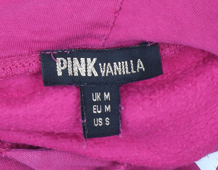 Pink Vanilla Women’s Pink Paris Pullover Hoodie Size M Cotton Blend