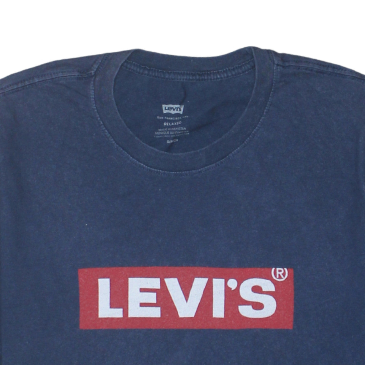 Levi's Men's Blue Relaxed Fit Logo Cotton T-Shirt Size S