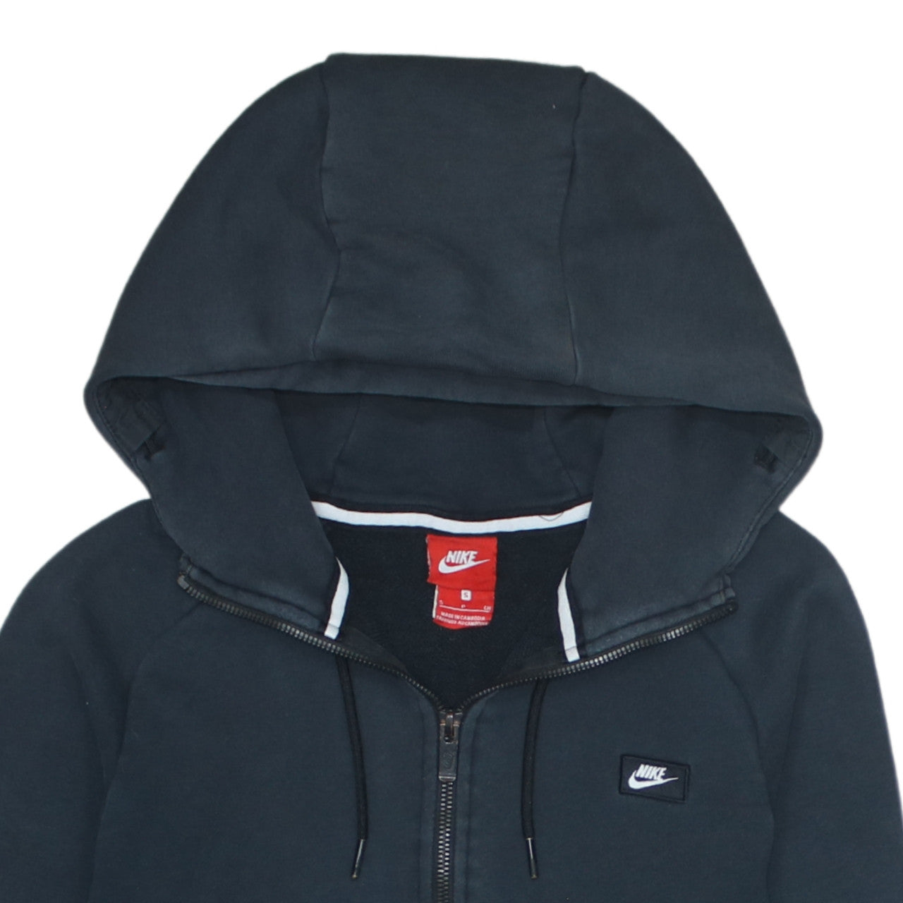 Nike Men's Black Full Zip Hoodie Small Hooded Sweatshirt