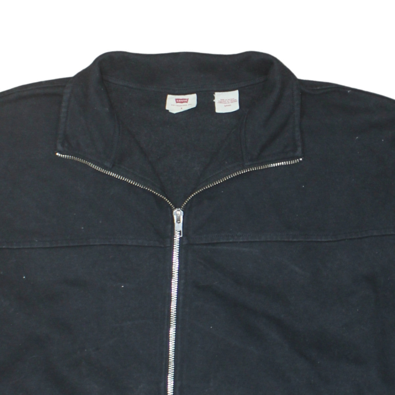 Levi's Men's Black Full Zip Logo Sweatshirt Size S