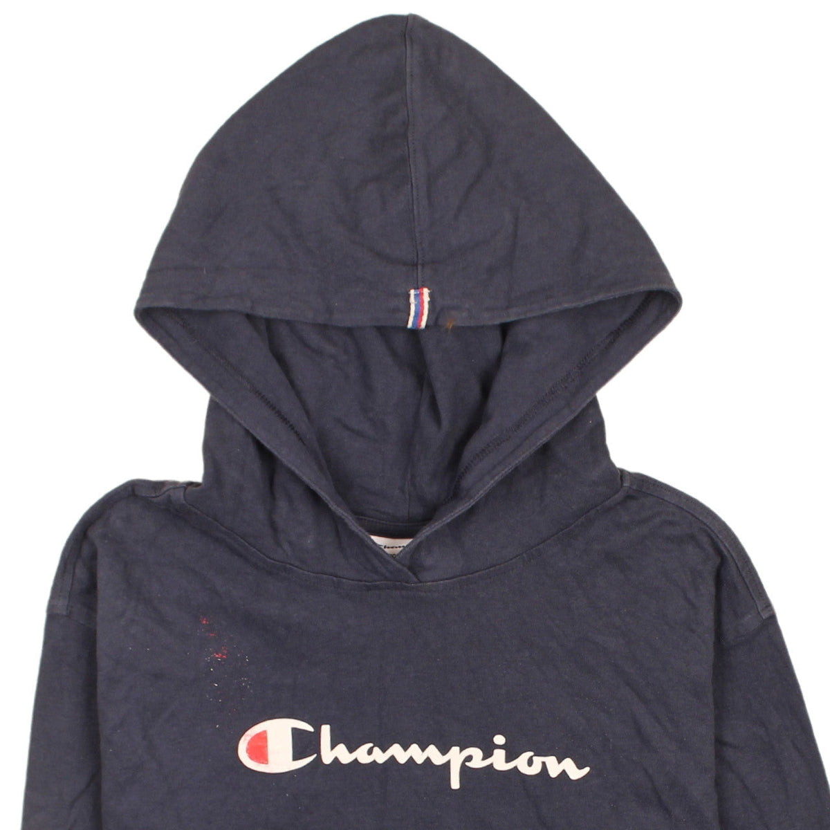 Champion Men's Blue Pullover Hoodie M Logo Sports Cotton
