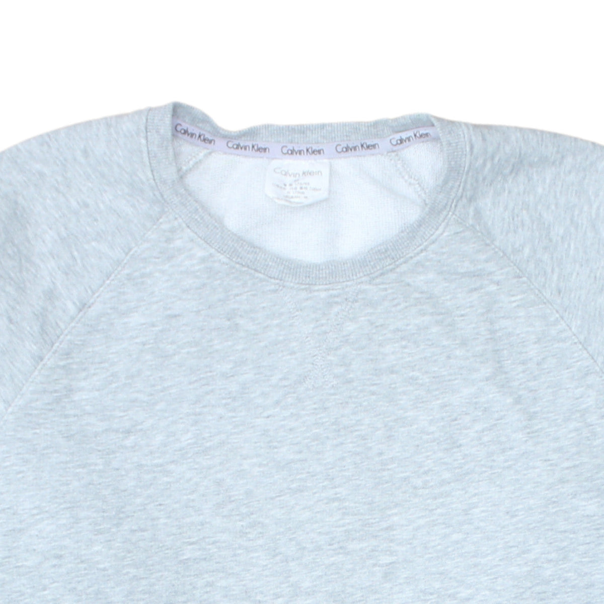 Calvin Klein Women Grey Crew Neck Pullover Sweatshirt M Cotton Blend