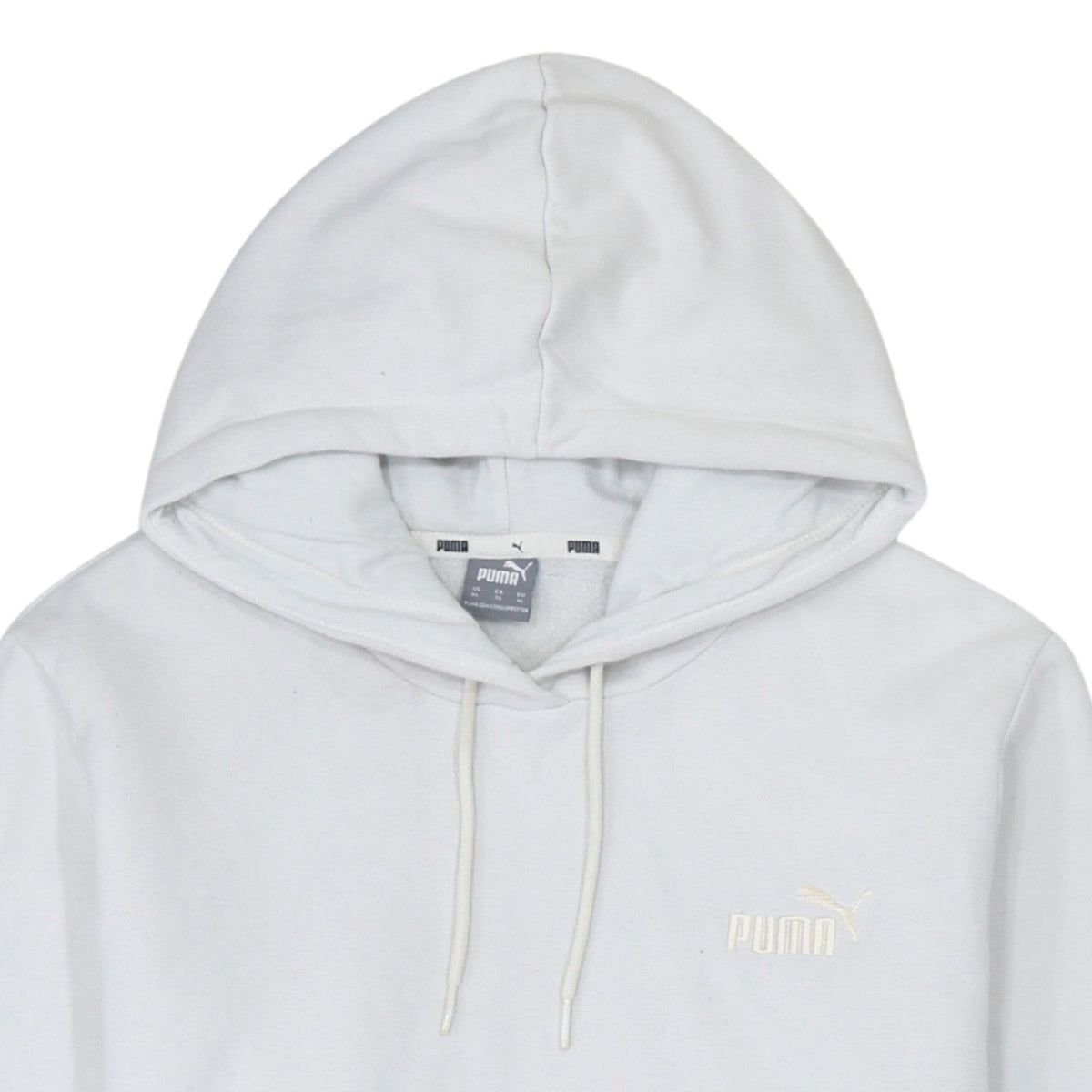 Puma Women's White Pullover Hoodie Size L Casual Sweatshirt