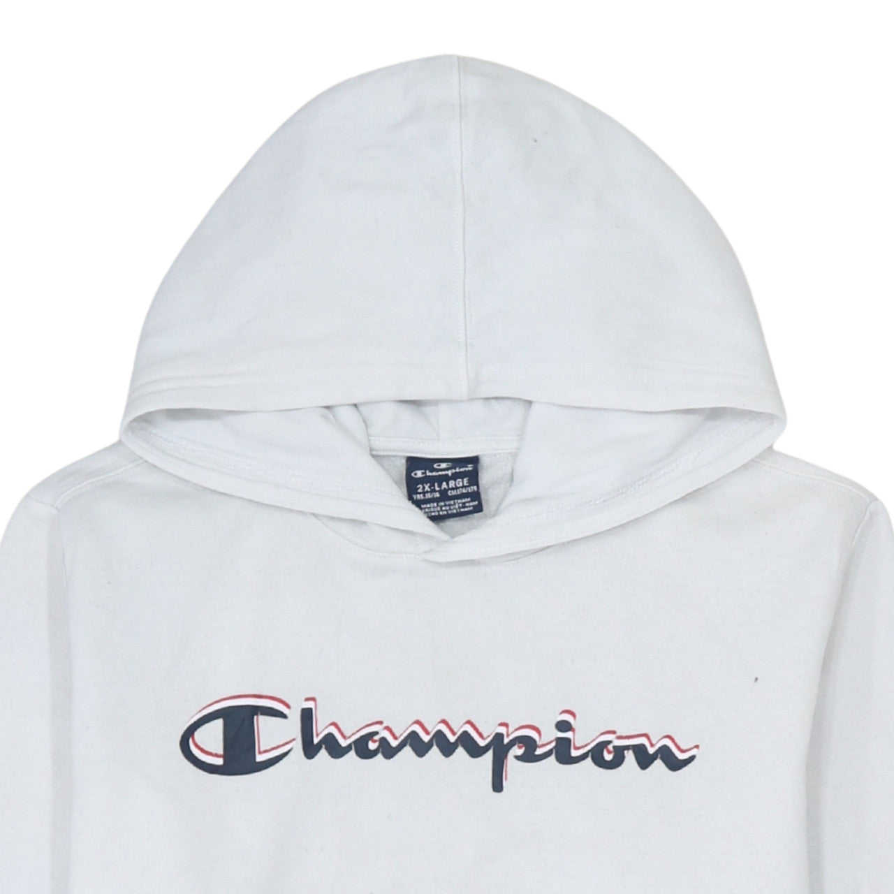 Champion Boys White Pullover Hoodie 15-16 Years Regular Fit Fleece