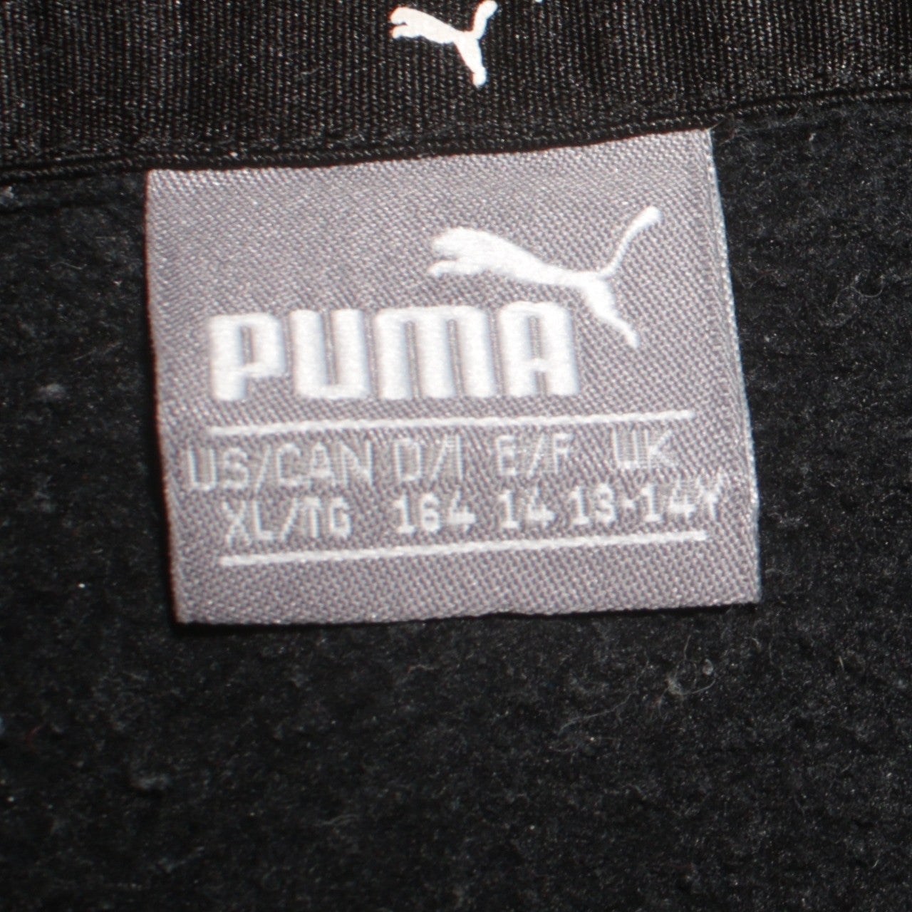 Puma Boys Black XL Pullover Hoodie with Logo Print