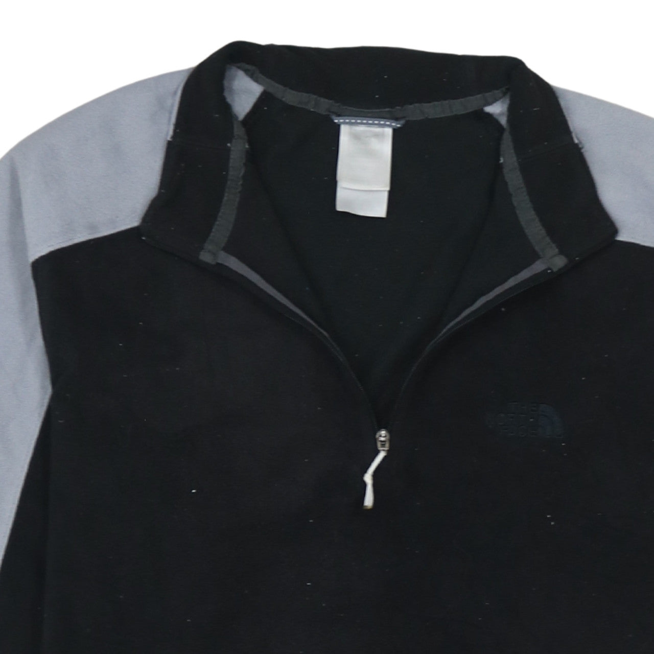 The North Face Men's Black Grey Fleece 1/2 Zip Pullover Sweatshirt Size L