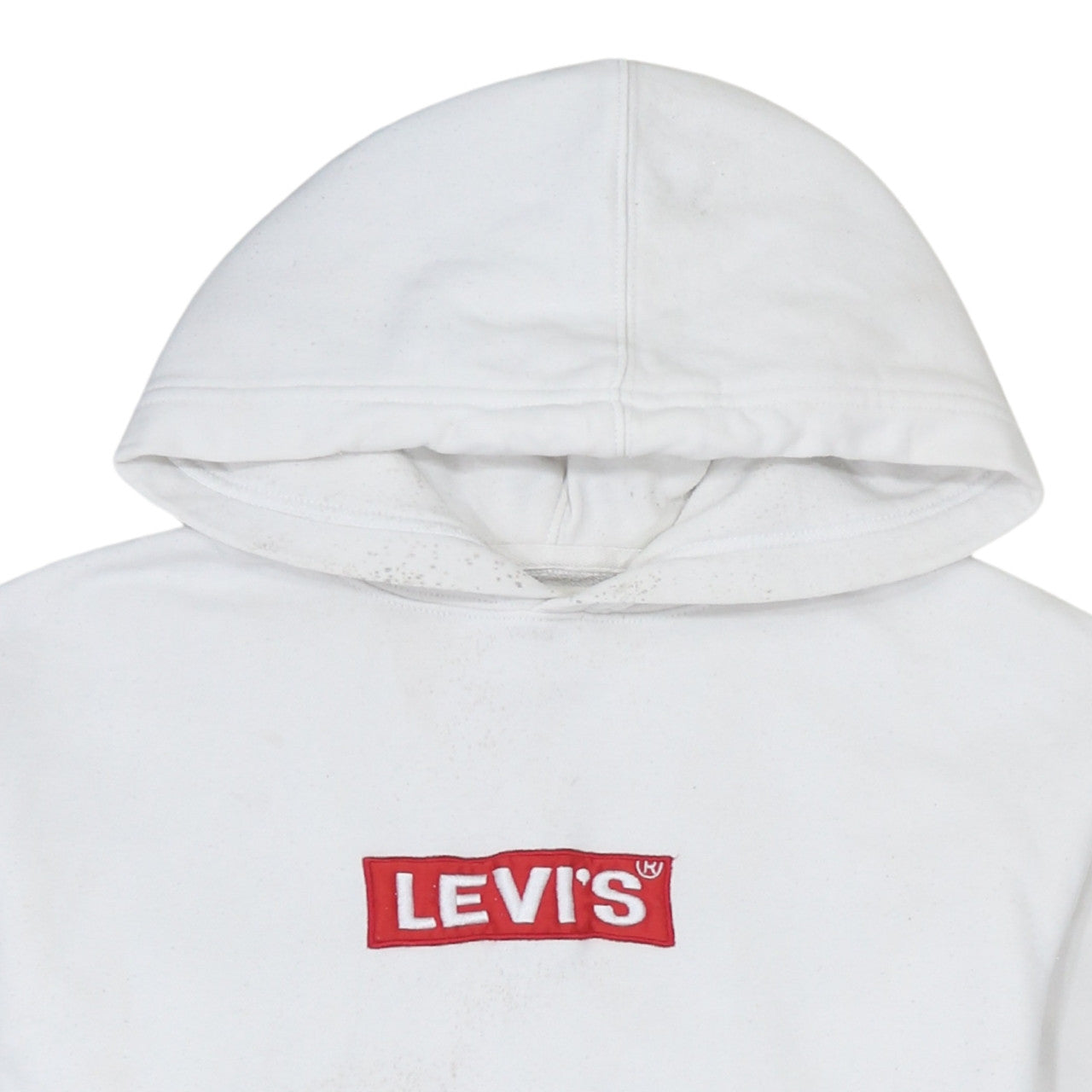 Levi's Men's White Relaxed Fit Pullover Hoodie Size S