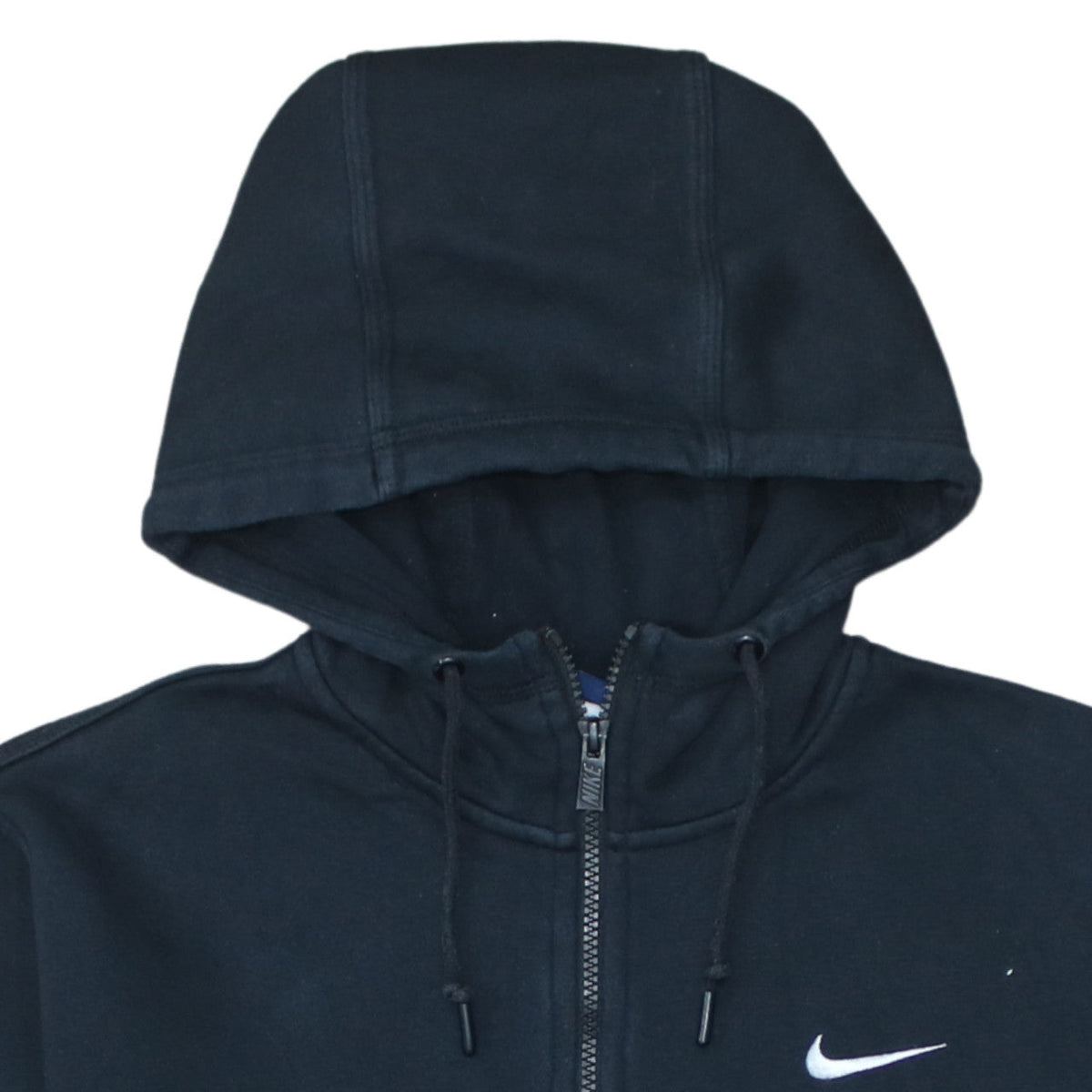 Nike Women's Black Full Zip Hoodie M Cotton Blend Sportswear