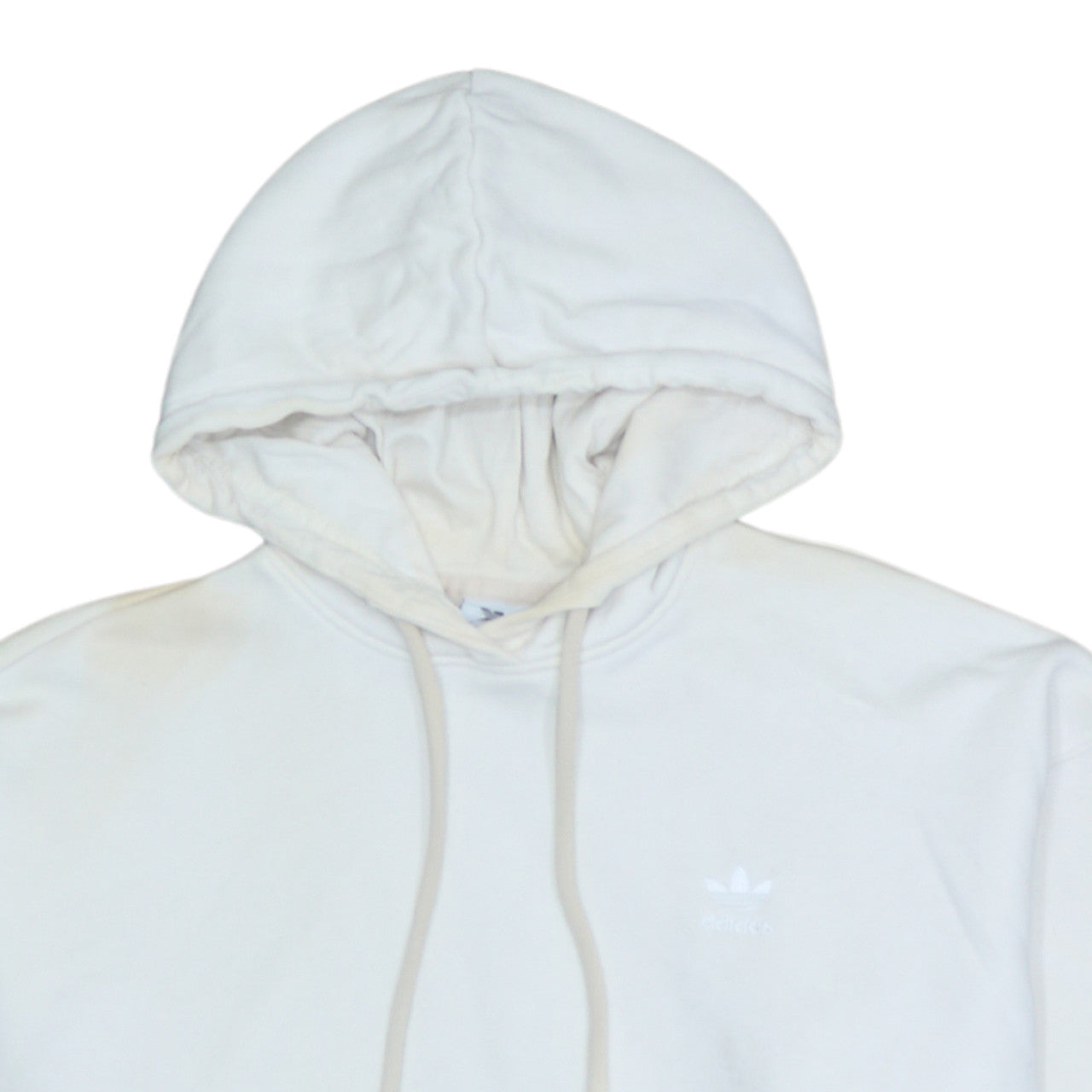 Adidas Women Ivory Hoodie Size 10 Pullover Cotton Classic Fit