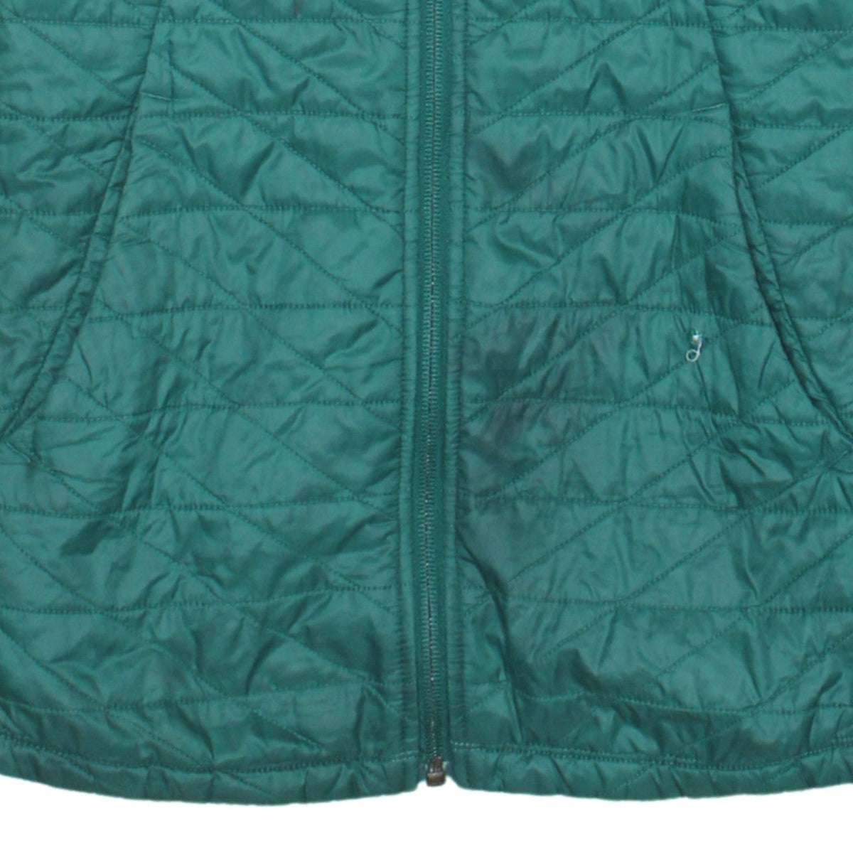 The North Face Womens Green S Hooded Quilted Full Zip Jacket