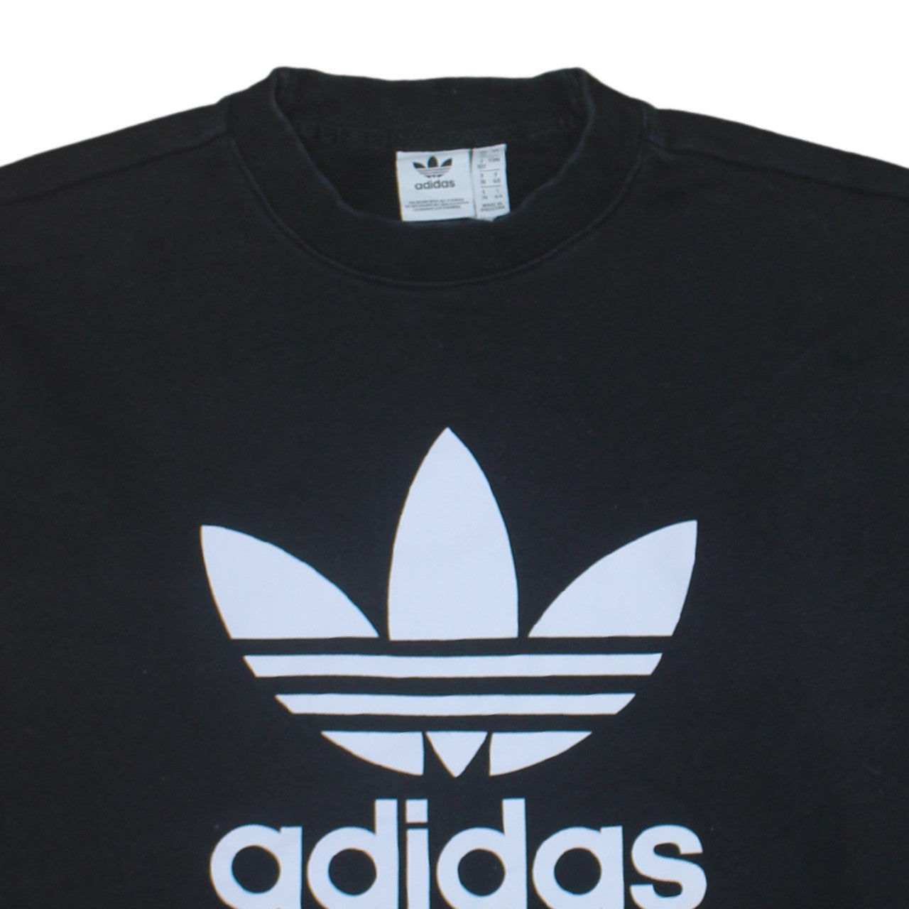 Adidas Women Black Size 12 Crew Neck Pullover Sweatshirt
