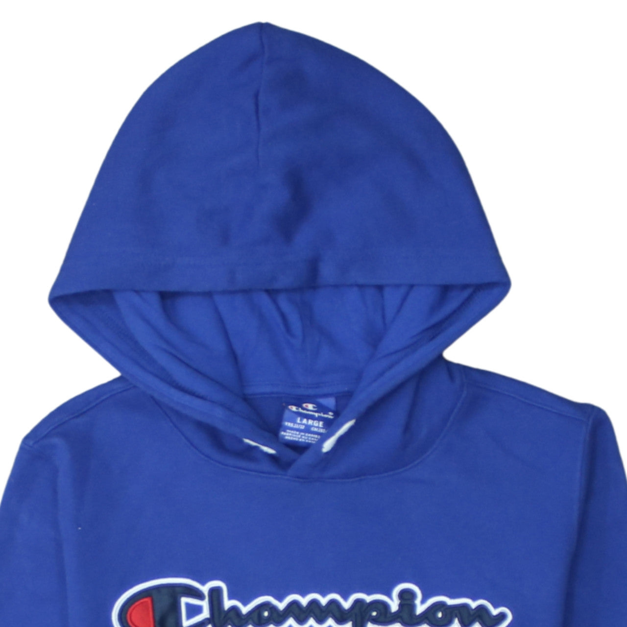 Champion Boys Blue Pullover Hoodie Size 11-12 Years Logo Print