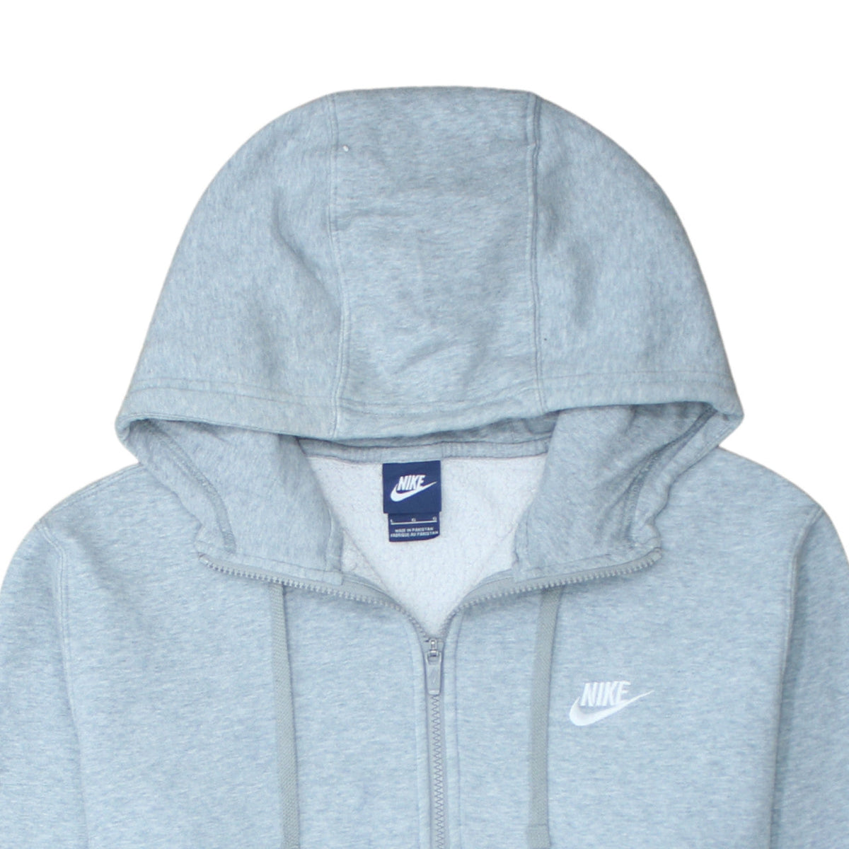 Nike Men Grey 1/2 Zip Fleece Hoodie Size L Classic Fit