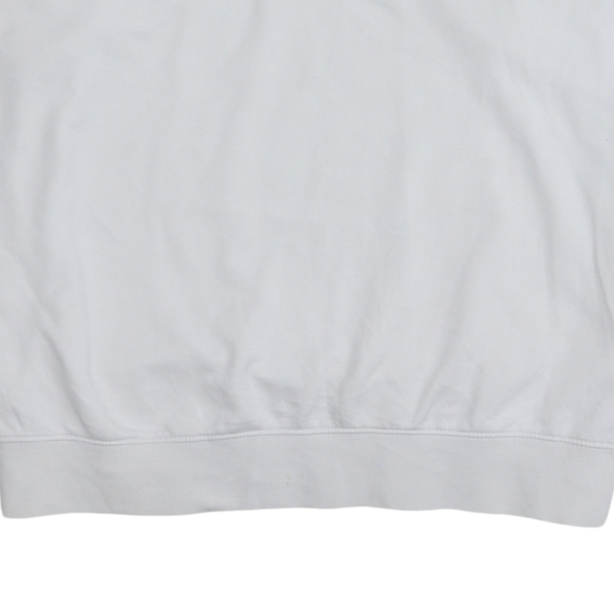 Nike Women White 1/4 Zip Oversized Sweatshirt L Logo Cotton Blend