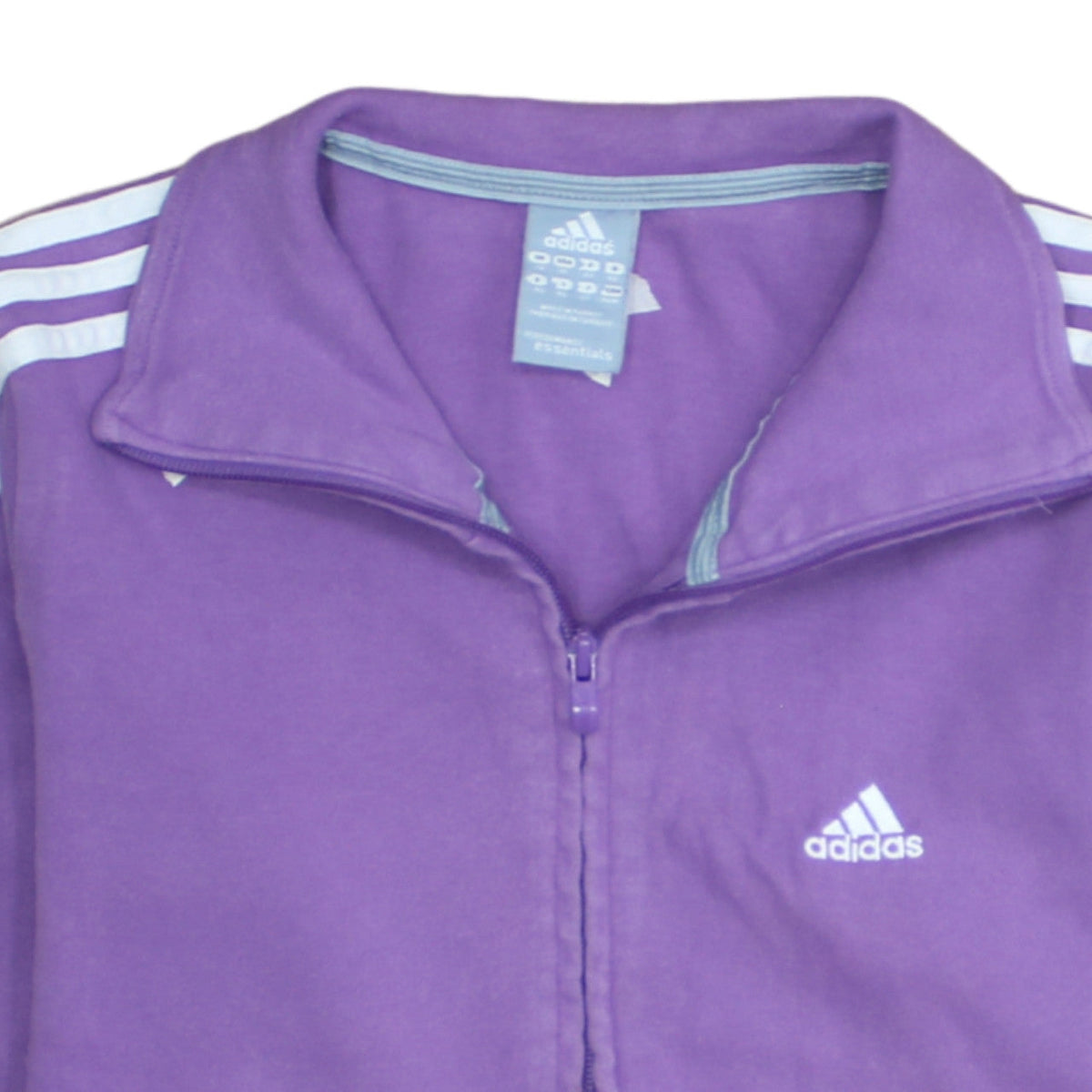 Adidas Women Purple Full Zip Sweatshirt Size 14 Essentials
