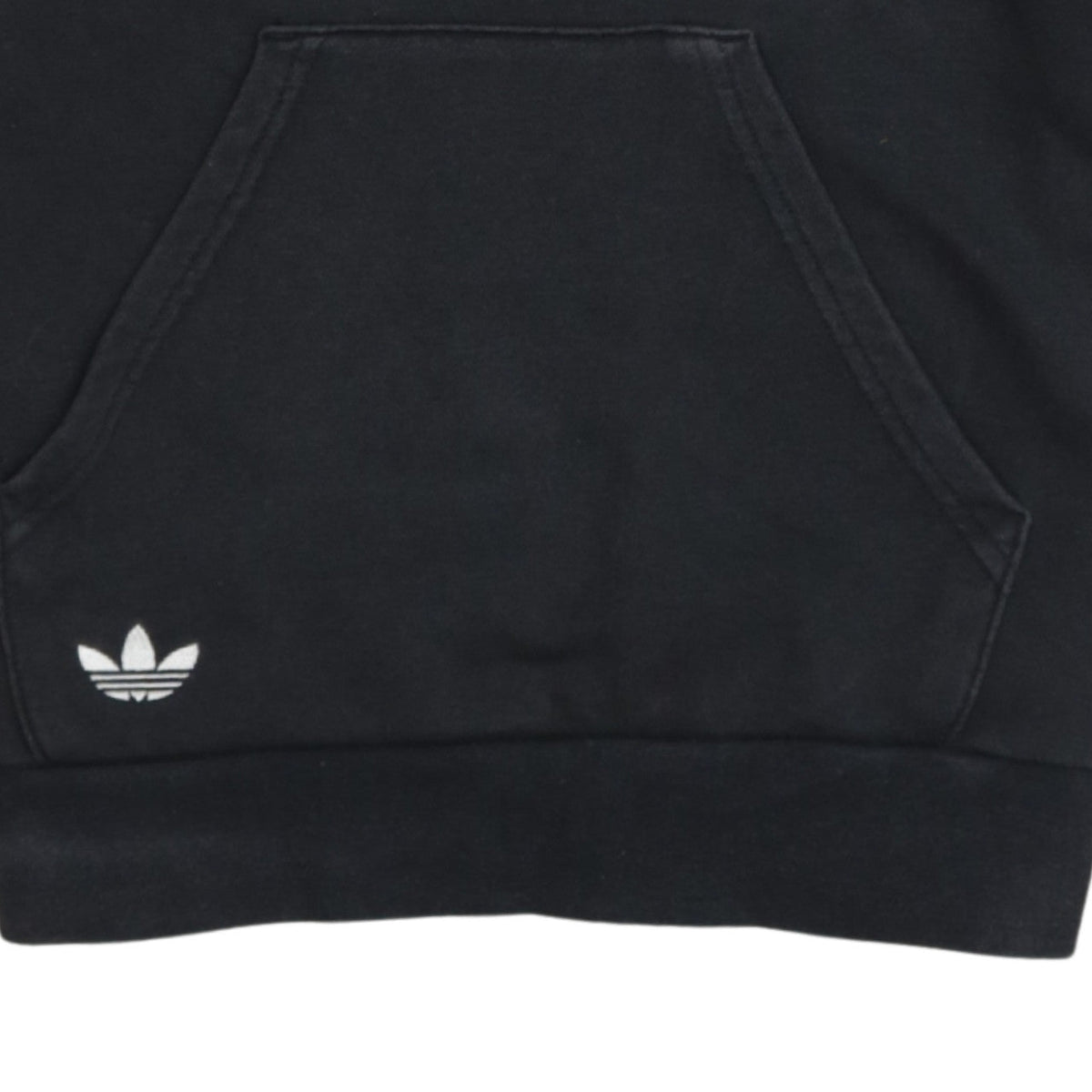Adidas Boys Black Pullover Hoodie 11-12 Years Logo Stripe Cotton