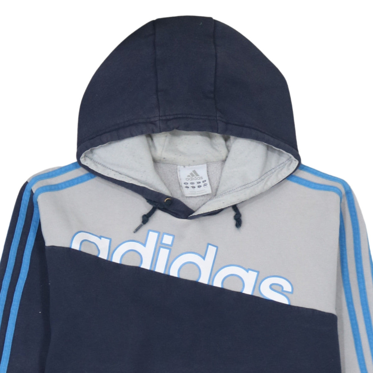 Adidas Men's Blue Pullover Hoodie Medium Graphic Logo Sportswear