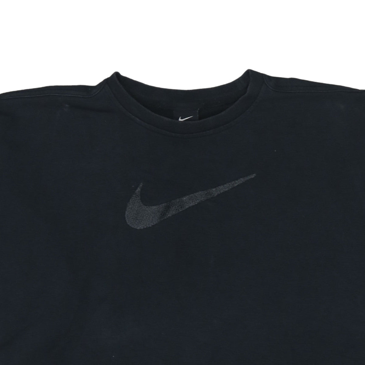 Nike Women Black Crew Neck Pullover Sweatshirt L Cotton Blend