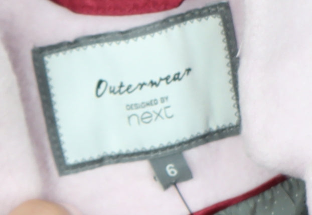 Next Women's Pink Wool Blend Mid-Length Overcoat Size 6