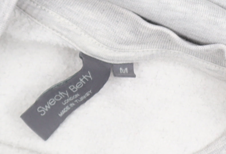 Sweaty Betty Women Grey Cotton Blend Pullover Sweatshirt M