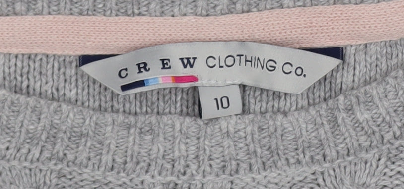 Crew Clothing Women’s Grey Cable-Knit Jumper Size 10