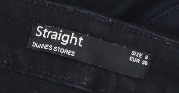 Dunnes Women Black Straight Leg Jeans Size 8