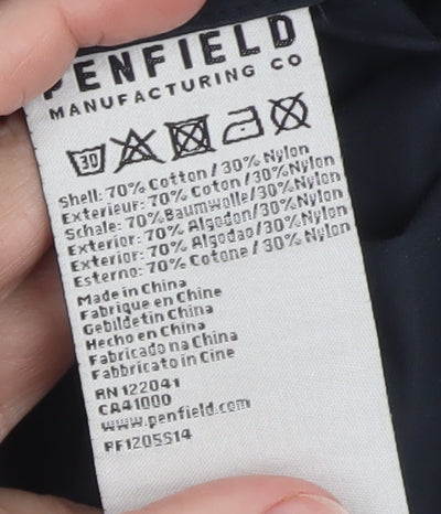 Penfield Women’s Blue Parka Jacket S Cotton Blend Hooded Outdoor