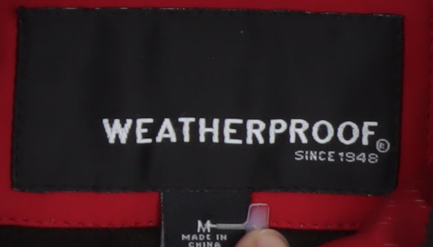 Weatherproof Women's Red Hooded Waterproof Mid-Length Parka Coat M