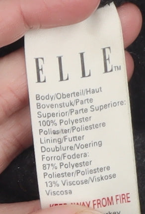 ELLE Sports Women's Black L Full Zip Lined Polyester Jacket