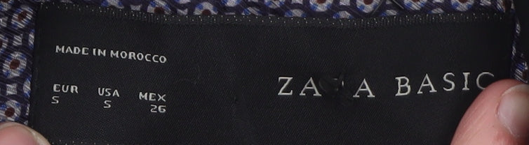 Zara Basic Women's Black One-Button Blazer Jacket Size 8