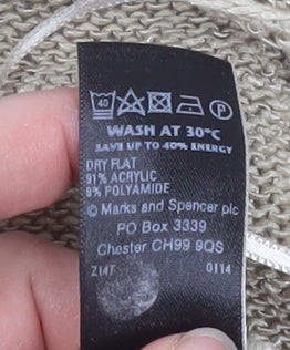 Marks & Spencer Per Una Women’s Beige Size 8 Open Knit Cardigan