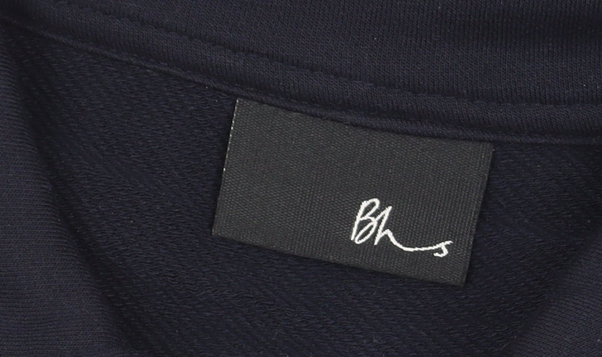 BHS Mens Navy Blue Collared Henley Sweatshirt Size M