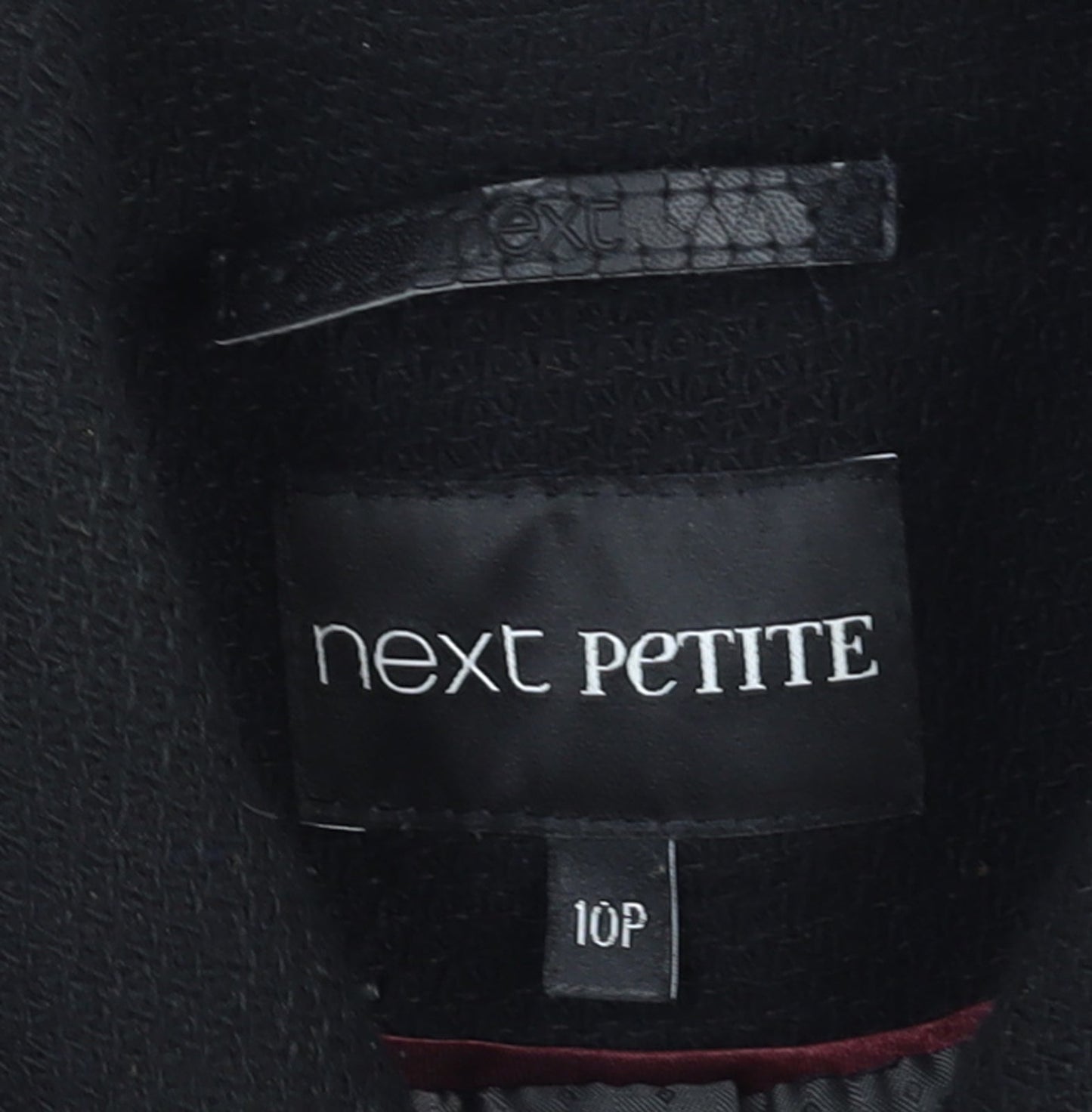 Next Petite Black Wool Blend Buttoned Long Coat Size 10P