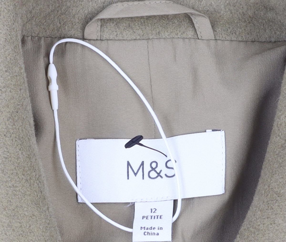 Marks & Spencer Women's Beige Petite Overcoat Size 12