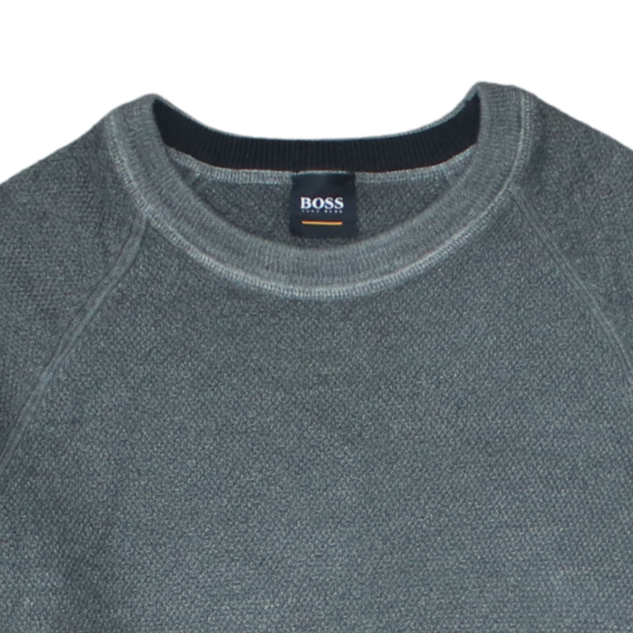 Hugo Boss Men's Grey 2XL Crew Neck Wool Cotton Pullover Jumper