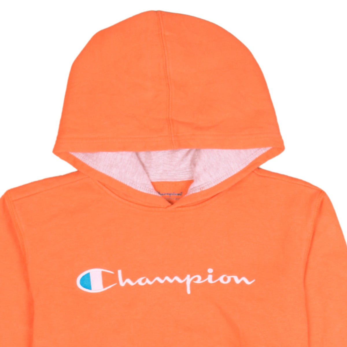 Champion Boys Orange XL Pullover Hoodie Fleece Sweatshirt Logo Print