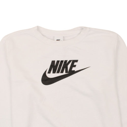 Nike Womens White Crew Neck Pullover Sweatshirt Size M