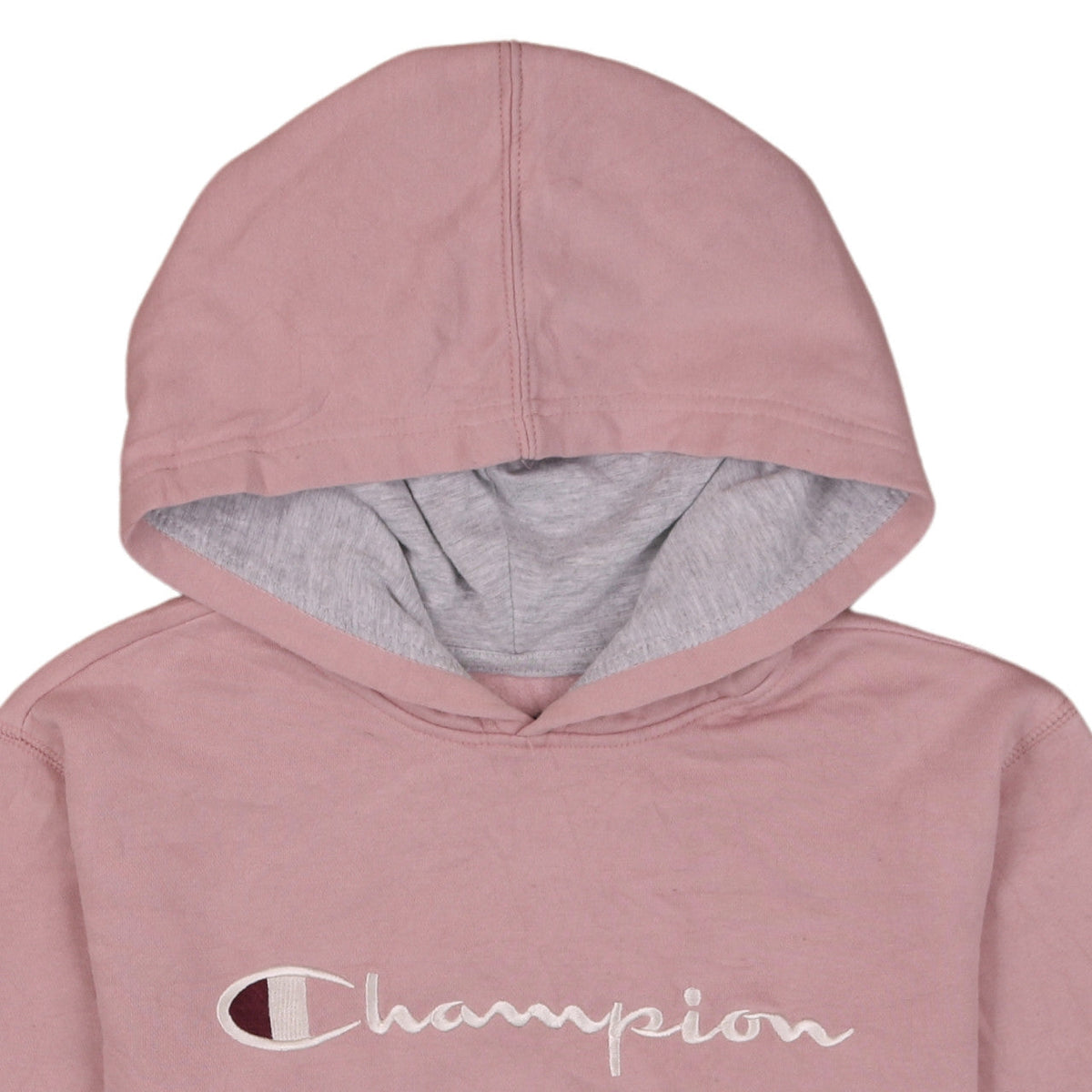 Champion Women Pink Pullover Hoodie XL Embroidered Logo Sweatshirt