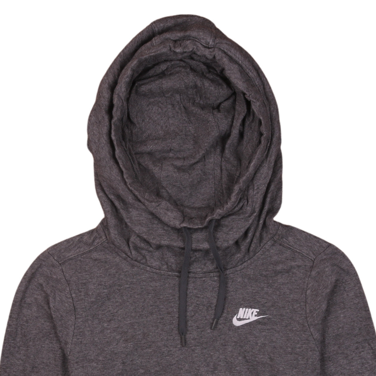 Nike Womens Charcoal Pullover Hoodie XS Relaxed Fit Casual Sweatshirt