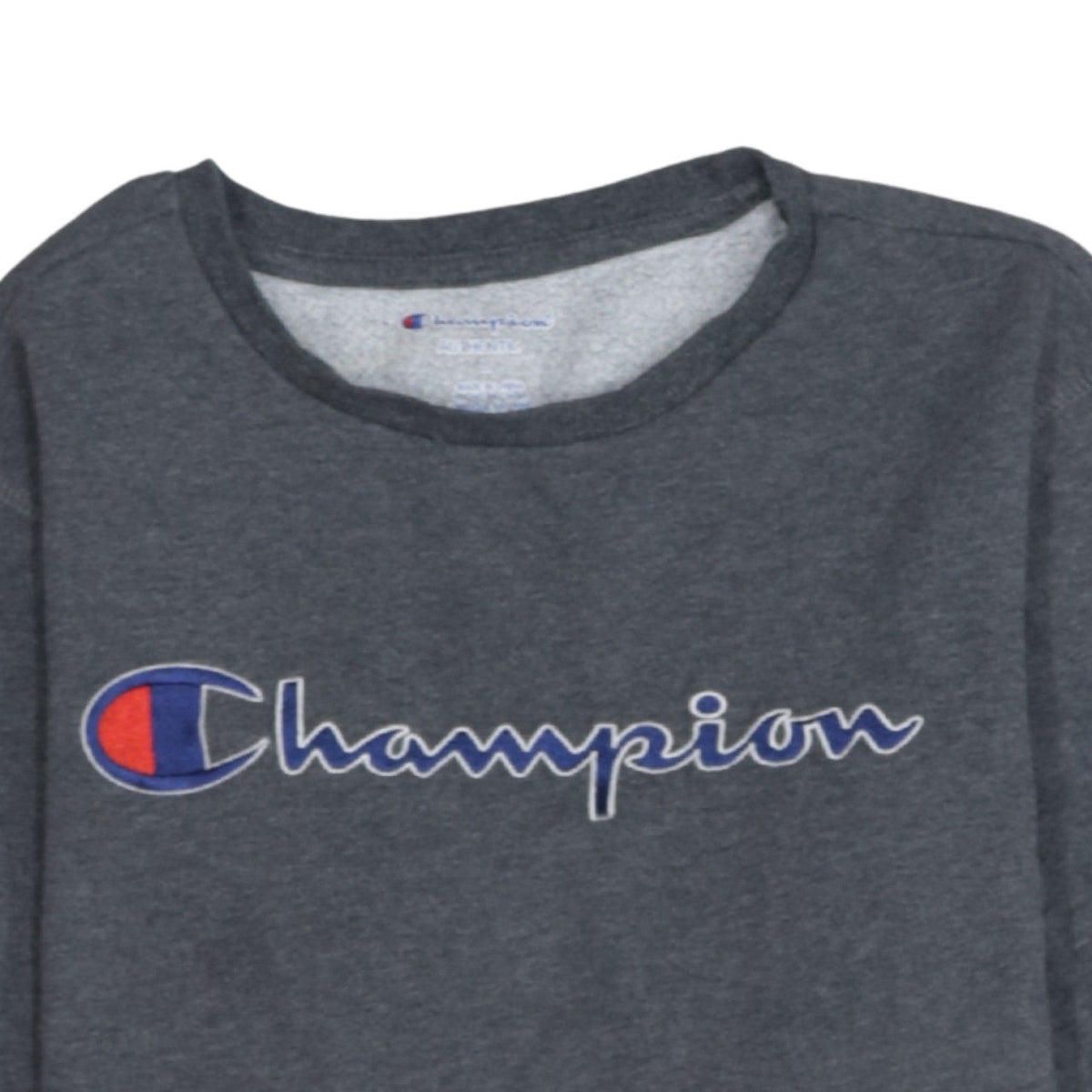 Champion Women's Grey Cotton Blend Pullover Sweatshirt Size L