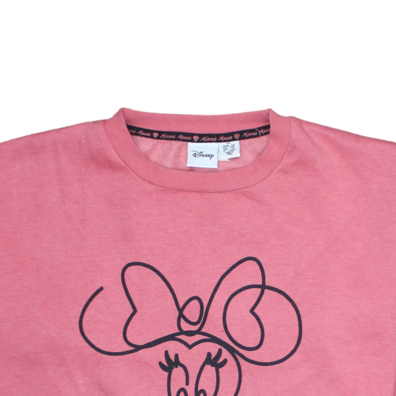 Disney Women’s Pink Minnie Mouse Pullover Sweatshirt XS