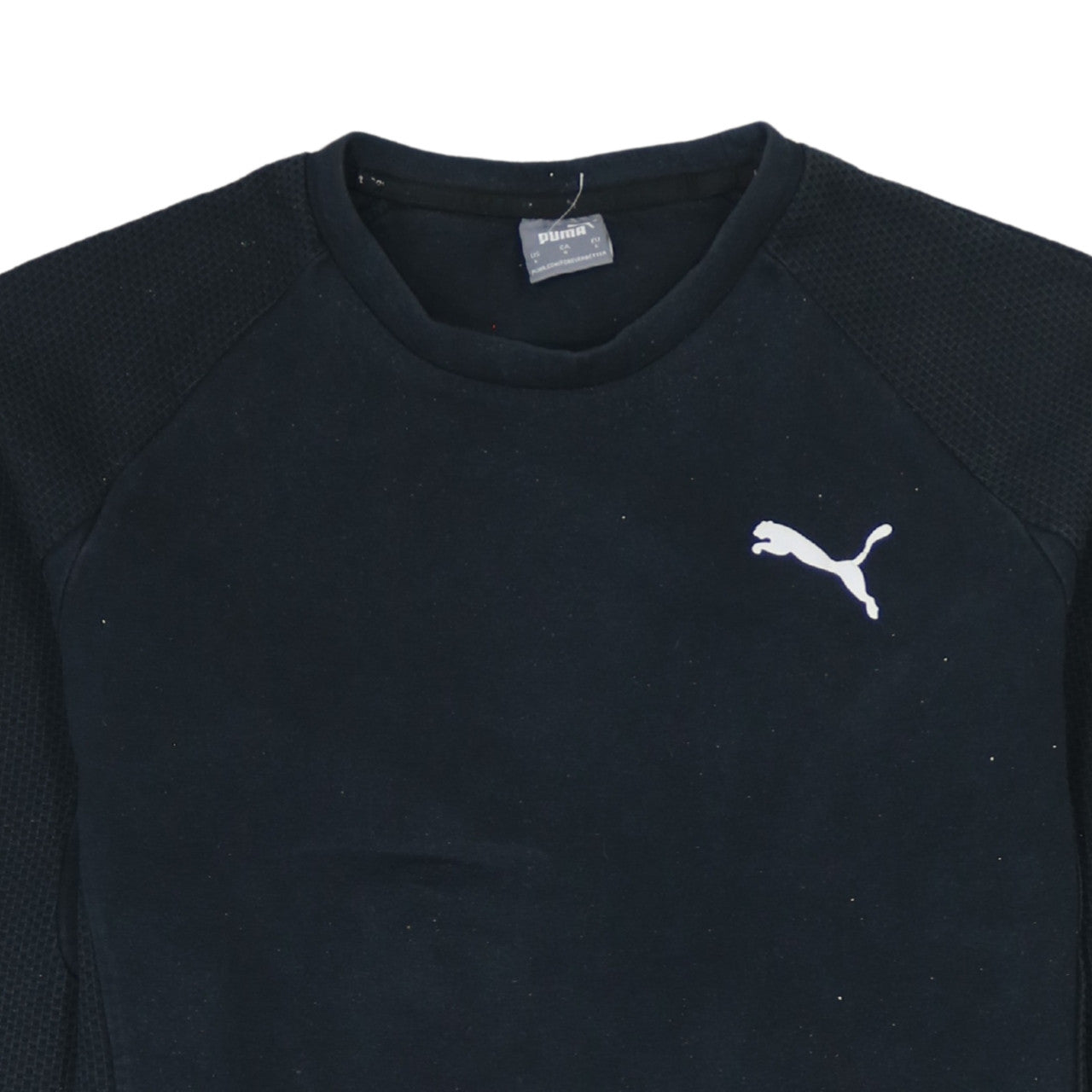 Puma Men’s Black Pullover Crew Neck Sweatshirt L Sports Fleece