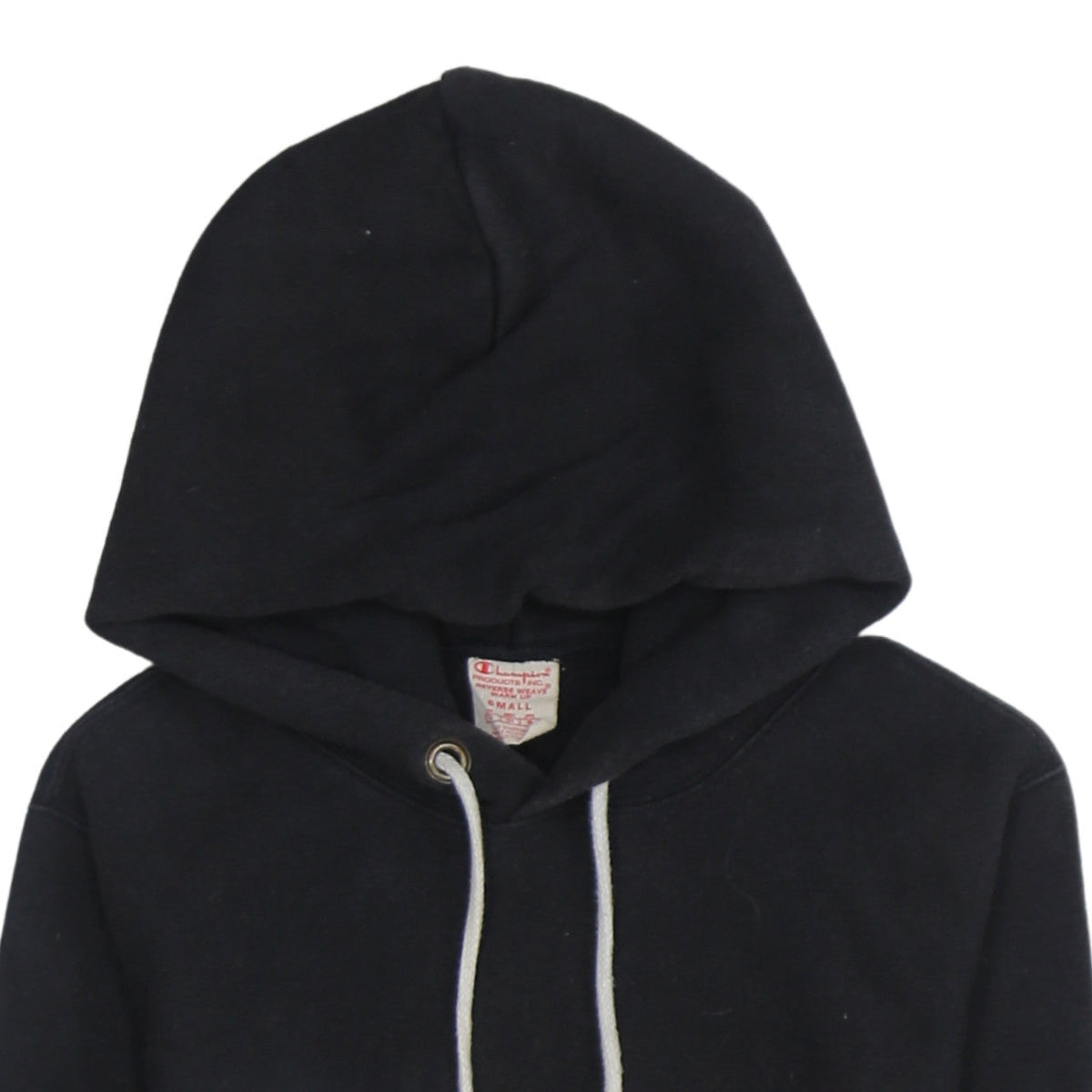 Champion Men's Black Small Pullover Hoodie Embroidered Logo Sweatshirt
