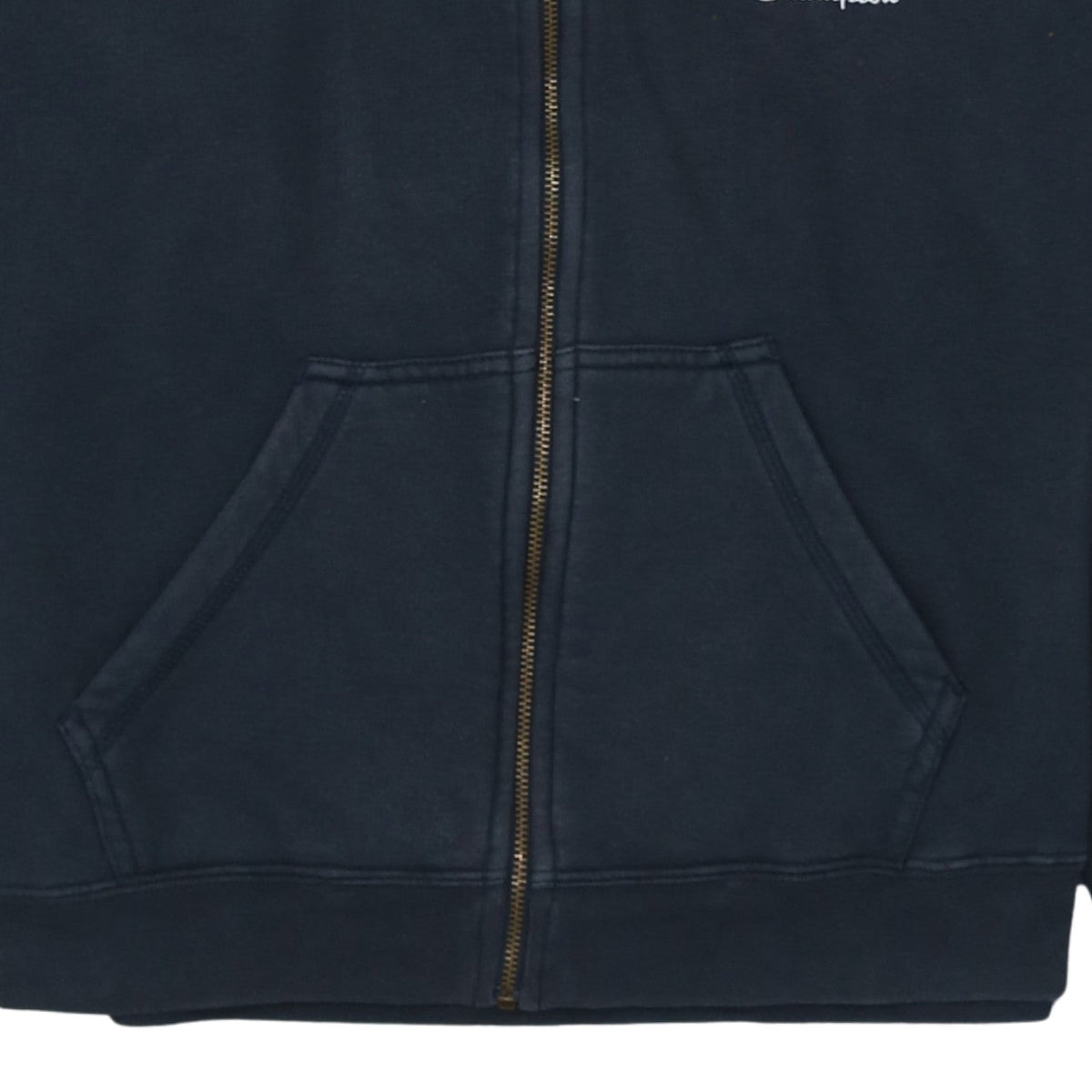 Champion Womens Navy Full Zip Hoodie Size L Classic Casual