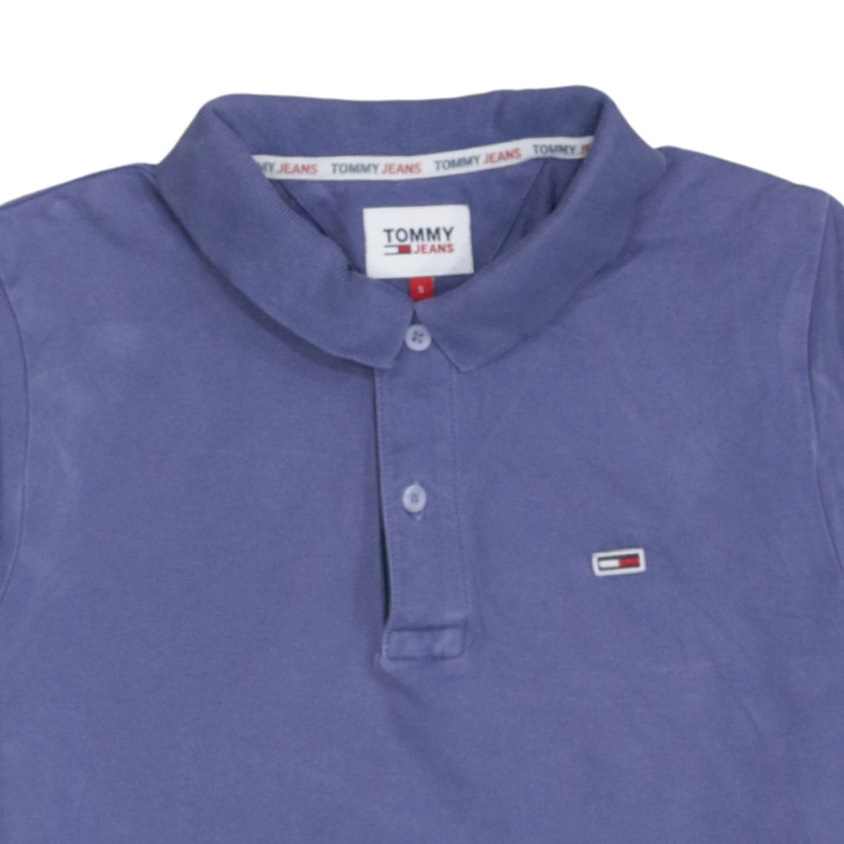 Tommy Jeans Men's Blue Cotton Stretch Polo Shirt Size S