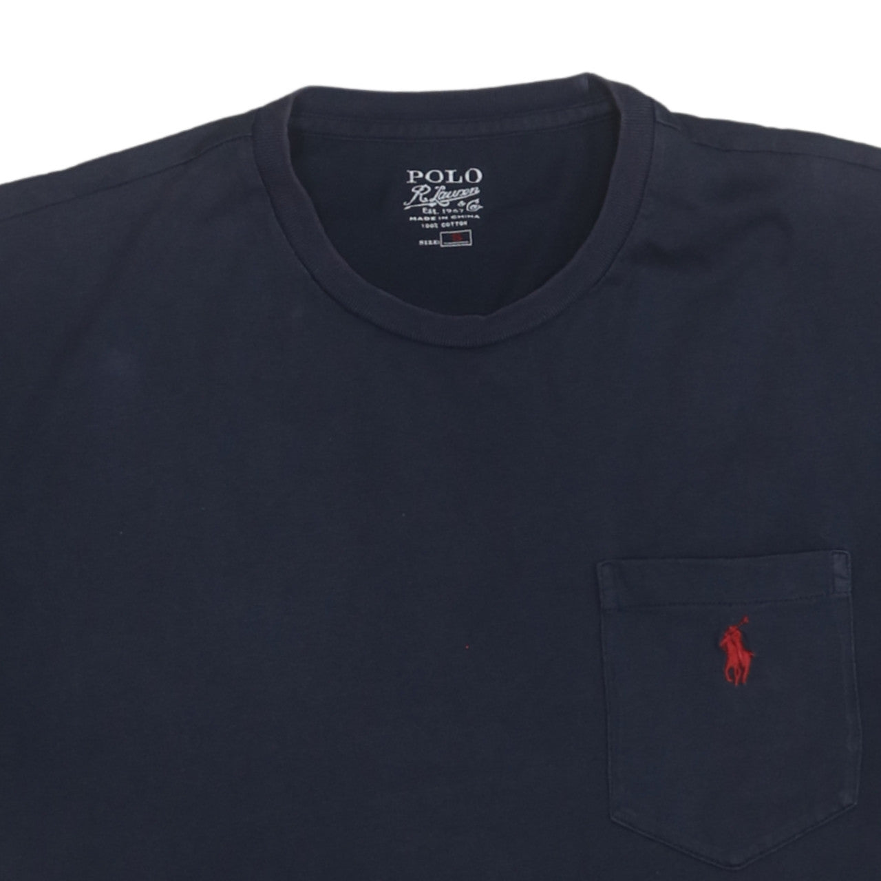 Ralph Lauren Men's Navy Blue Cotton Crew Neck T-Shirt Size S