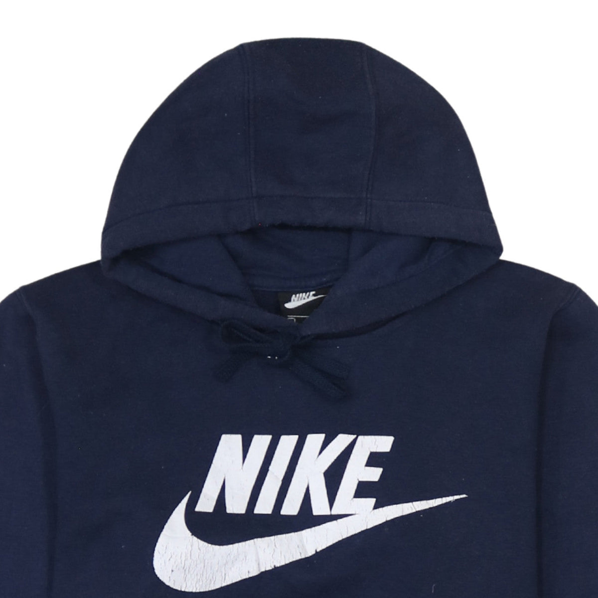 Nike Men's Blue Pullover Hoodie Small Logo Fleece Sweatshirt