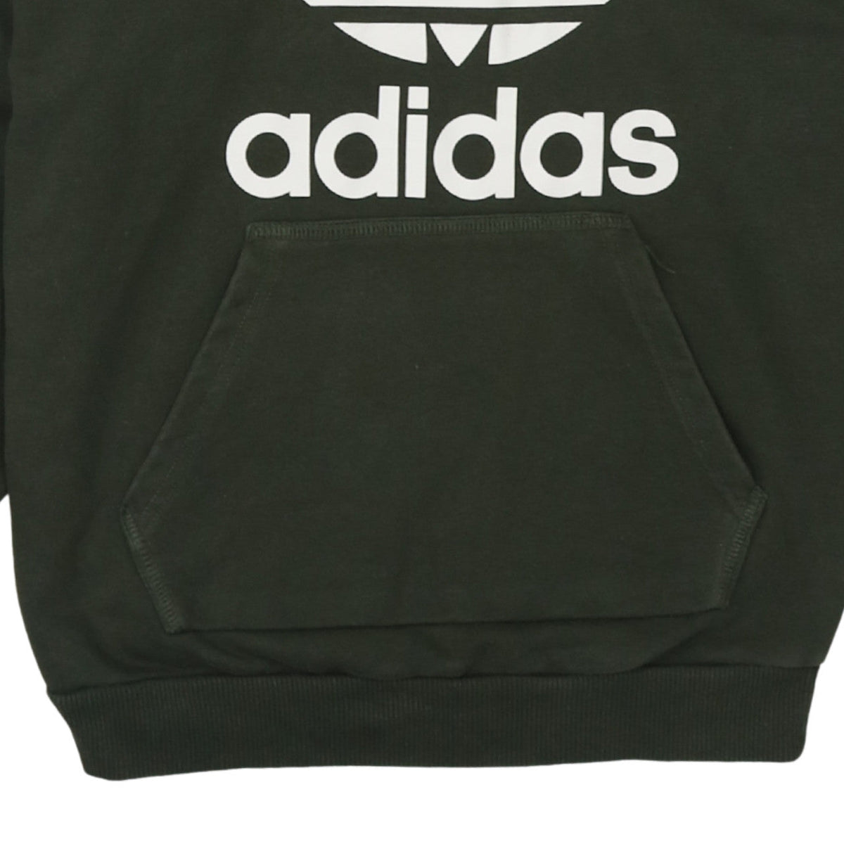 Adidas Womens Military Green Hoodie XS Pullover Logo Hooded Sweatshirt