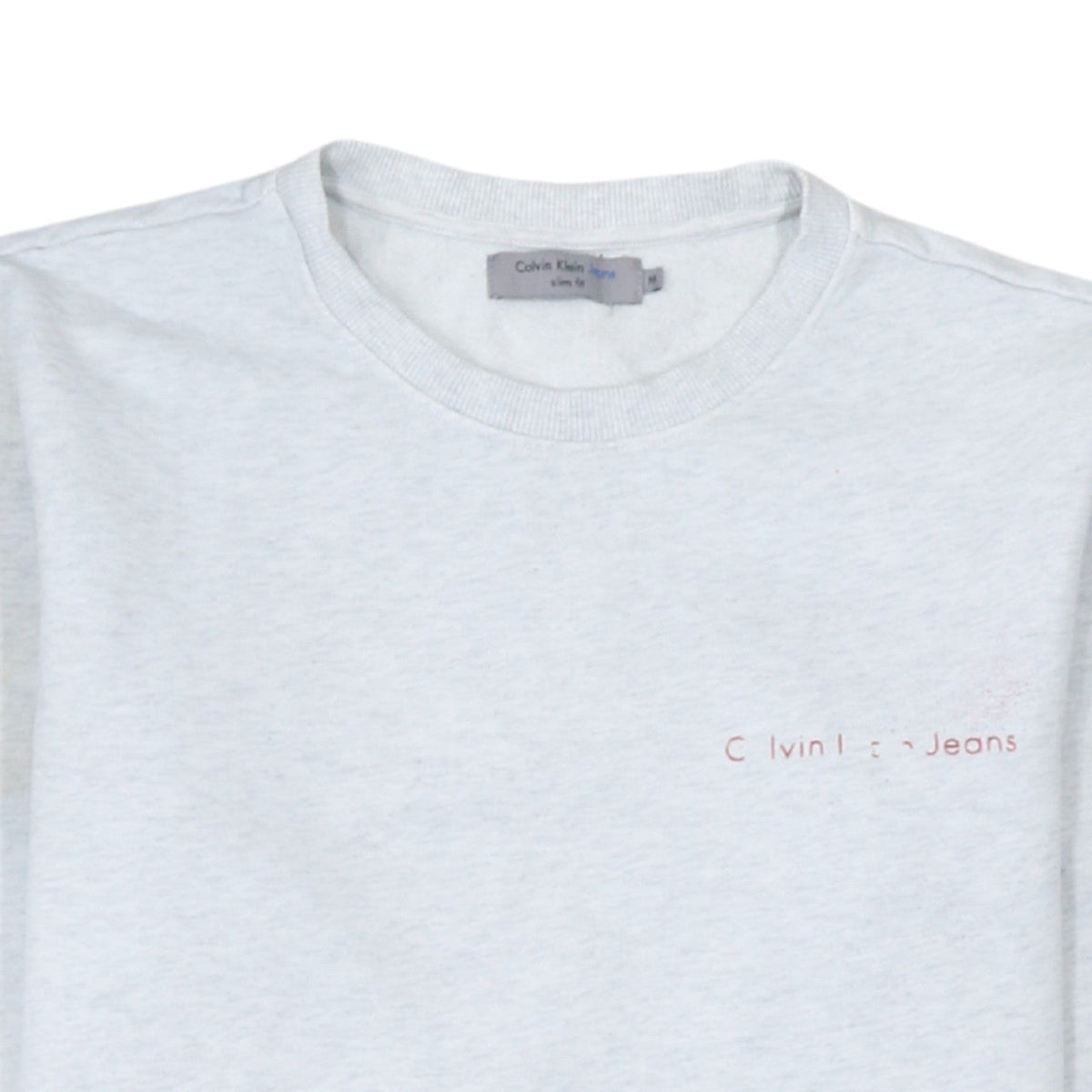 Calvin Klein Jeans Men's Grey Slim Fit Crew Neck Sweatshirt M